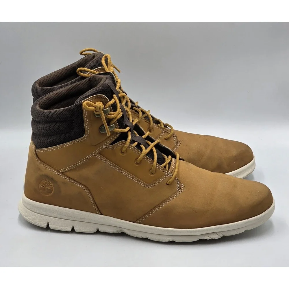 Timberland Graydon Mid Chukka Boots Tan Mens 11.5 Lightweight Sneaker Boot
